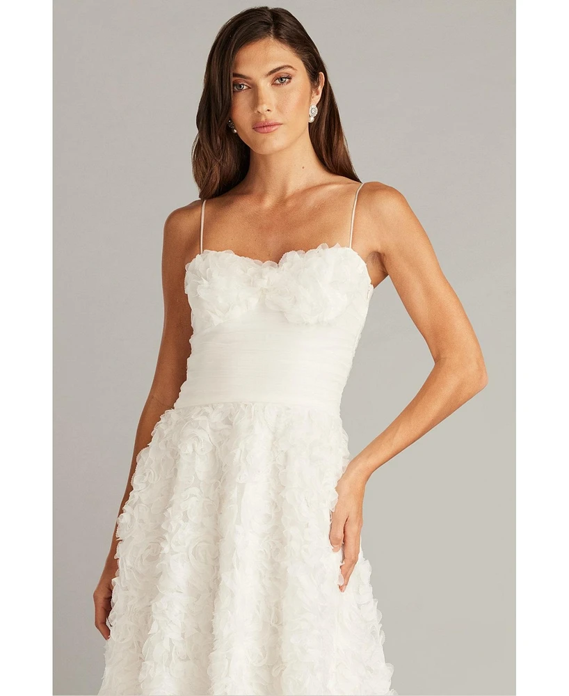 Tadashi Shoji Women's Greer Rosette Appliqu Midi Dress