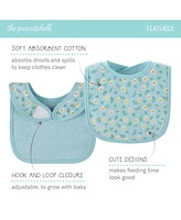 The Peanutshell Baby Girls Sweet Terry Bib 10 Pack Set, Feeding, Teething, Drooling