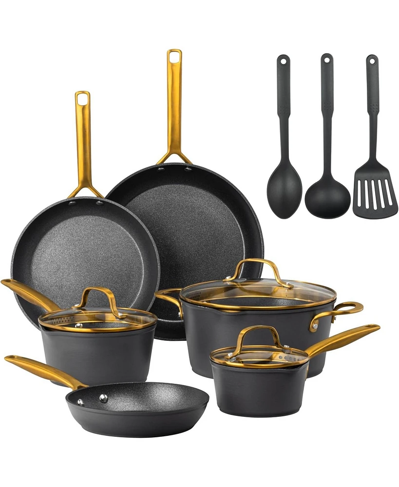 Granitestone Armor Max Gold 14 Piece Hard Anodized Ultra Release Cookware Set