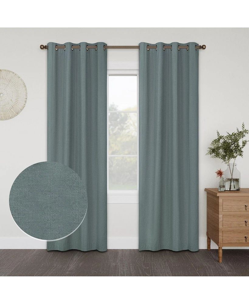 Linen Slub Blackout Grommet Pair (2 Panels