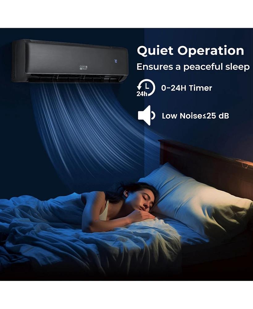 12000 Btu Enabled Mini Split Air Conditioner & Heater with Heat Pump