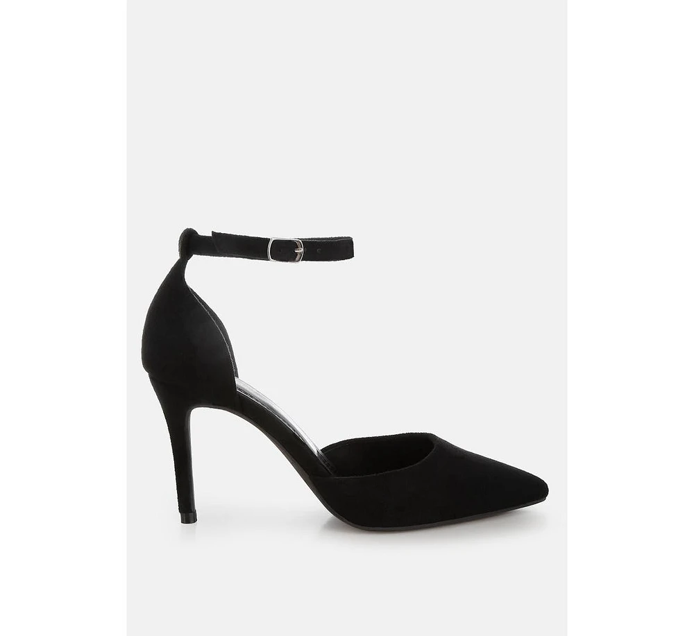 Ushra Microfiber Stiletto Sandals