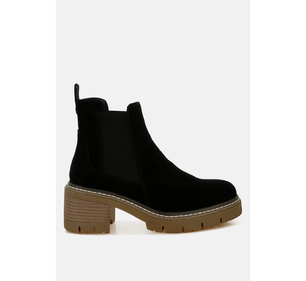 Vostok Suede Chunky Chelsea Boots