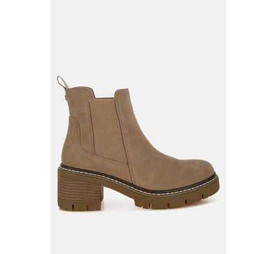 Vostok Suede Chunky Chelsea Boots