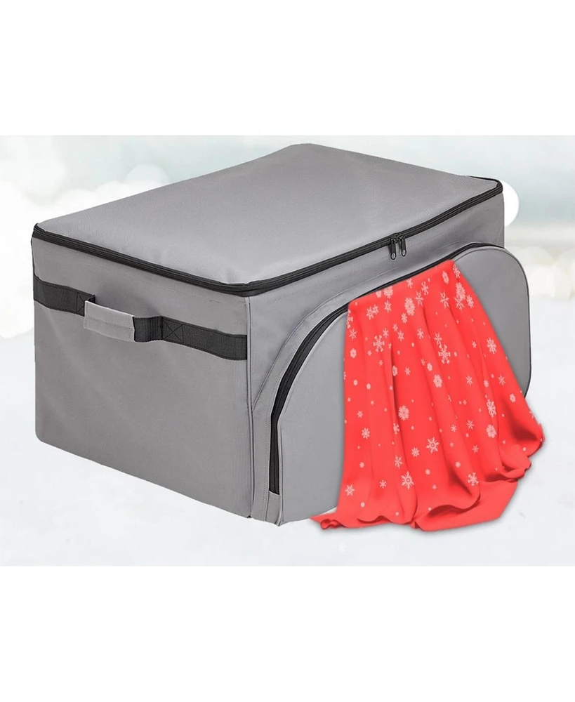 Florida Brands Christmas Ornament Storage Box with 3 Trays Holds Up to 72-4 Inch Ornaments