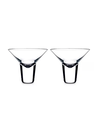 Nude Glass Gravity Martini Cocktail Glasses, Set of 2