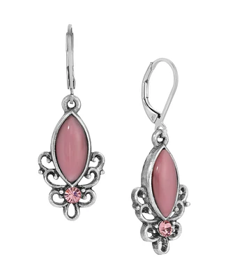 2028 Glass Crystal Accent Filigree Earrings