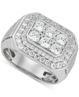 Grown With Love Men's Lab Diamond Halo Octagon Cluster Ring (2 ct. t.w.) 10k White Gold