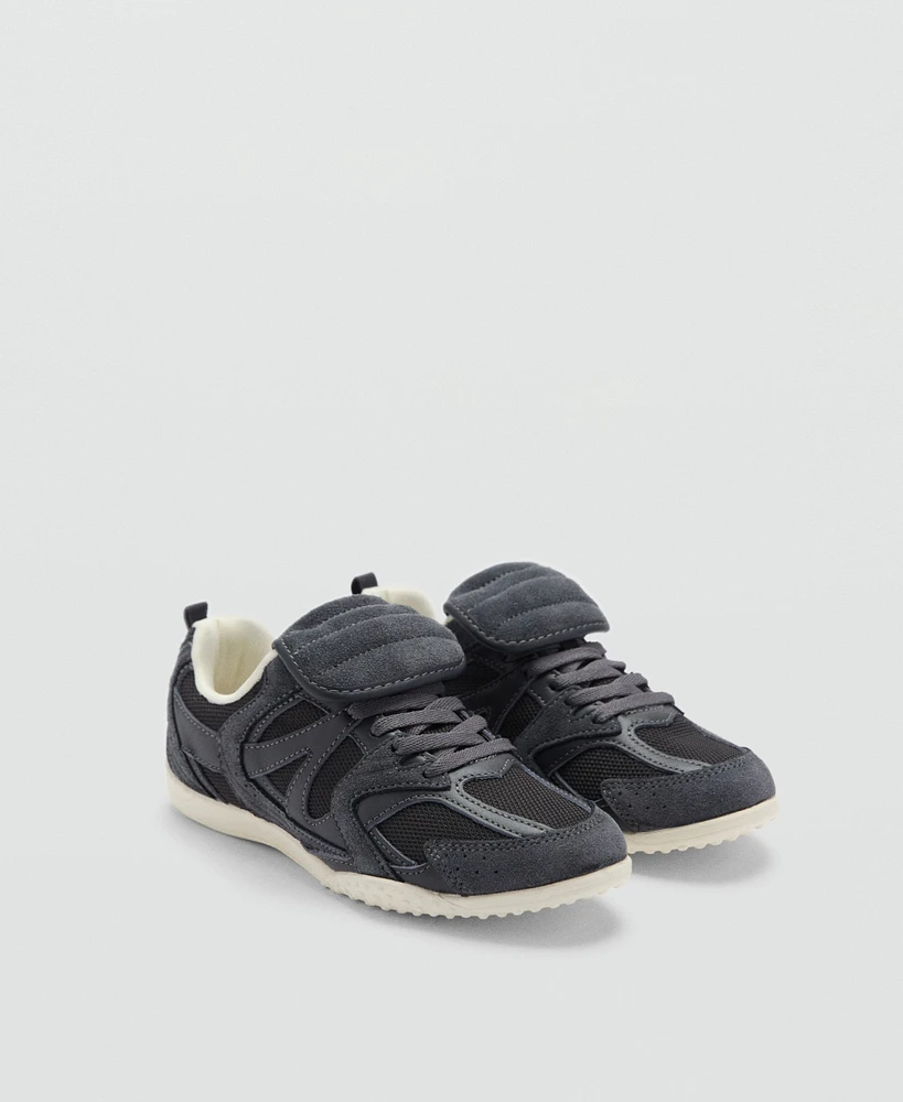 Mango Women's Leather Panel Sneakers