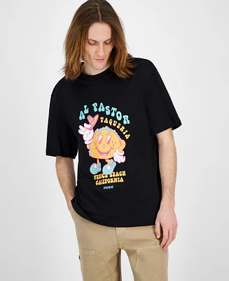 Hugo by Boss Men's Nugotacos Short Sleeve Crewneck Graphic T-Shirt