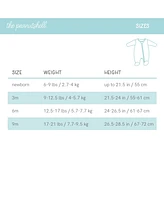 The Peanutshell Neutral Celestial Footed Baby Sleepers for Boys & Girls, 3 Pack