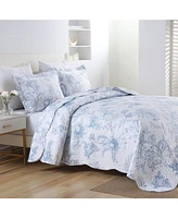 MarCielo Printed Floral Quilt Set Cozy Bedspread Set - King