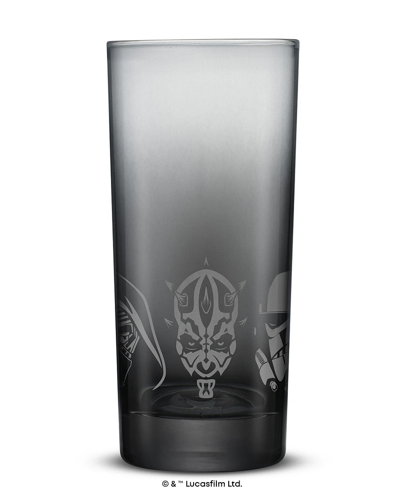 JoyJolt Star Wars Dark Side Tall Drinking Glasses, Set of 4