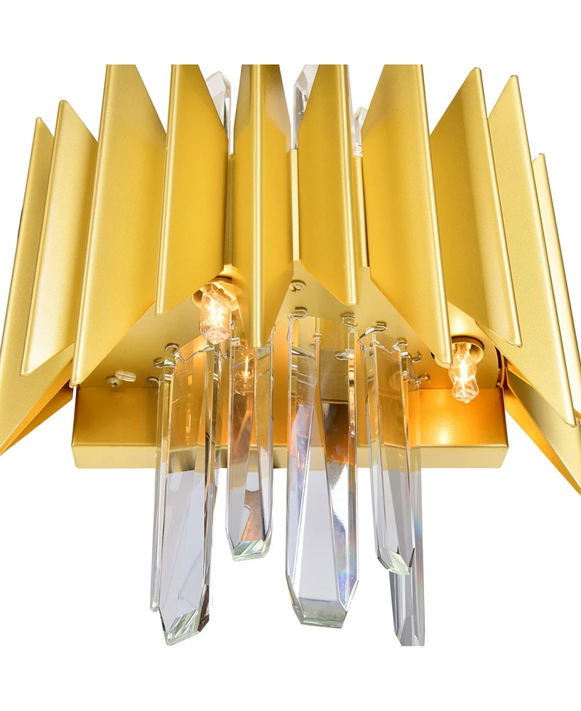 Cwi Lighting 12" Metal Cityscape 5 Light Wall Sconce
