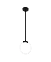 Cwi Lighting 10" Metal Hoops 1 Light Led Pendant