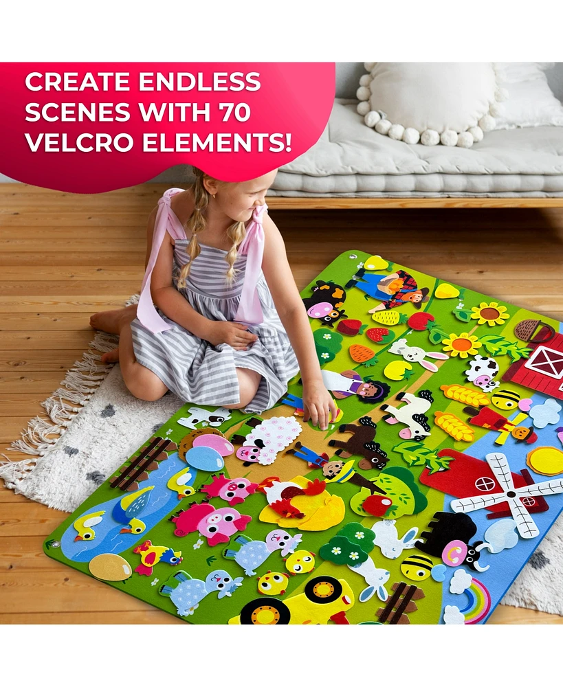 Quokka Felt Board for Kids 3-5 Years Old - Social Emotional Preschool Learning