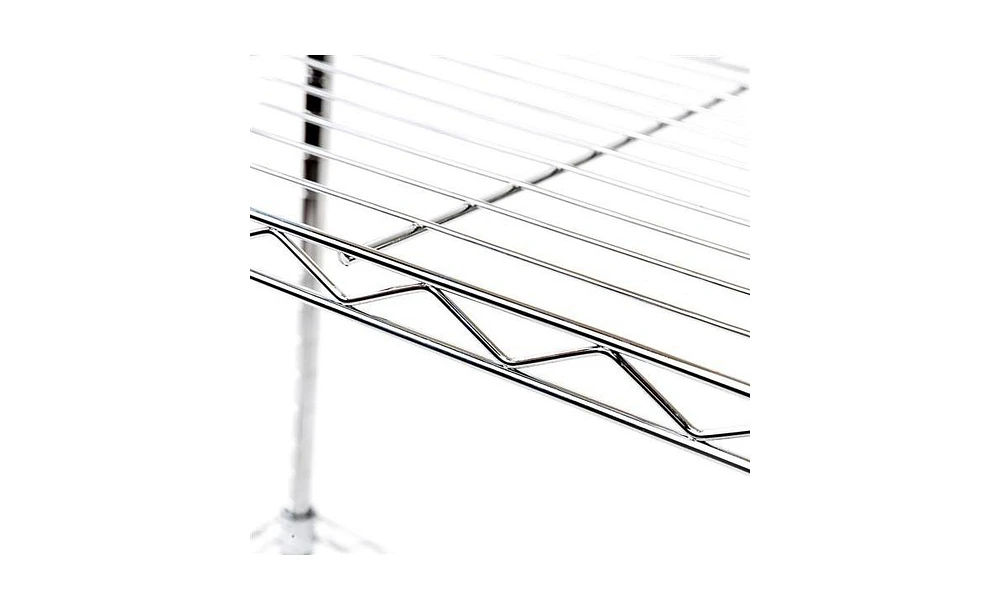 Slickblue Custom Closet Organizer Shelves System Kit Expandable Clothes Storage Metal Rack
