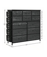 gaomon Dresser For Bedroom With 12 Drawer, Dressers & Chests Of Drawers For Hallway, Entryway, Storage Organizer Unit With Fabric, Sturdy Metal Frame,