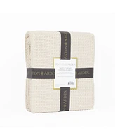 Haryana Luxury Waffle Weave Cotton Bed Blanket, Queen 90x90 in. (Color Options), Warm Blanket for Bedrooms