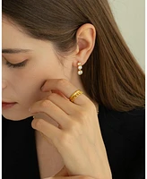 Sterling Silver 18k Gold Plated Gabriella Linear Drop Earrings – Dainty Summer Earrings, Lightweight, Vacation Style, Warm Weather Look