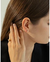 Sterling Silver 18k Gold Plated Estelle Stud Earrings – Dainty Summer Earrings, Lightweight, Vacation Style, Warm Weather Look