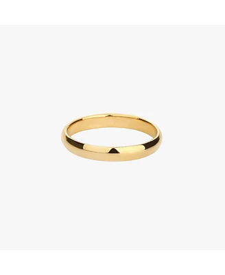 Sterling Silver 18k Gold Plated Ingrid Classic Band Ring Size 7 – Warm Weather Style, Simple Sophistication, Everyday Wear'