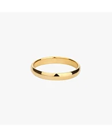 Sterling Silver 18k Gold Plated Ingrid Classic Band Ring Size 7 – Warm Weather Style, Simple Sophistication, Everyday Wear'