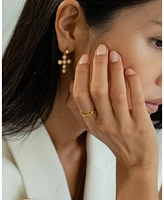 Sterling Silver 18k Gold Plated Victoria Pearl Earrings – Dainty Summer Earrings, Lightweight, Vacation Style, Warm Weather Look