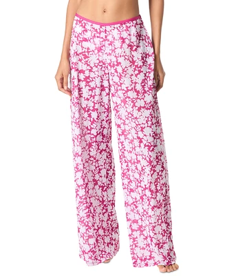 Michael Michael Kors Women's Floral Print Cover-Up Pants
