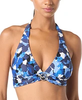 Michael Michael Kors Women's Logo Halter Bikini Top