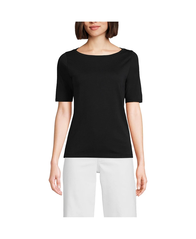 Lands' End Women's Supima Boatneck Top