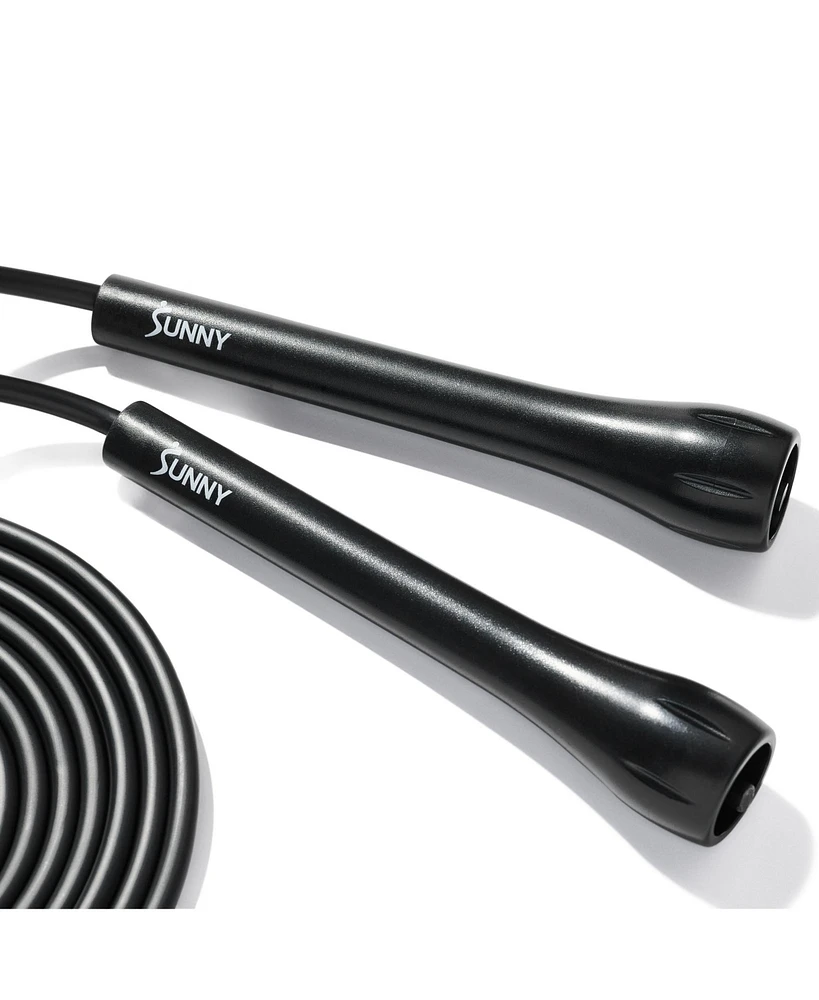 Sunny Health & Fitness Exercise Jump Rope, Lightweight & Portable Silicone Infusedwith Durable Handles & Adjustable Exercise Rope