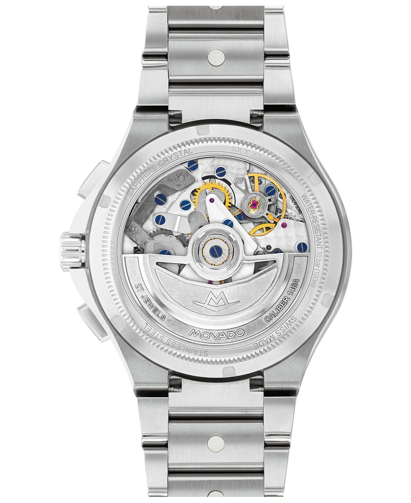 Movado Men's Alta S.e. Swiss Automatic-Chronograph Stainless Steel Watch, 43mm