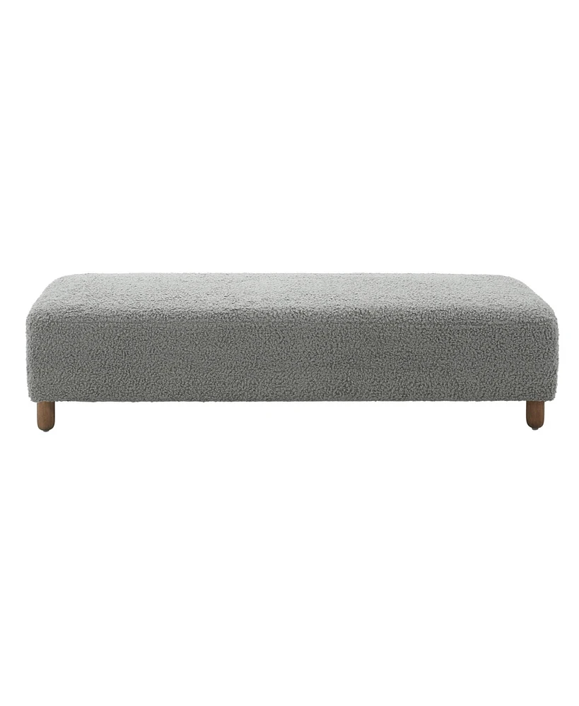 Modern Upholstered Ottoman Bench,Comfortable End-of-Bed Seat for Bedroom or Living Room-The Pop Home