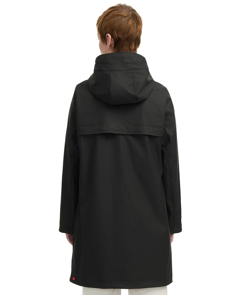 Hunter Women's Rubberized Water-Repellent Long Rain Jacket