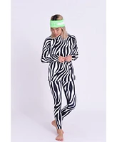Oosc Women's Baselayer Top - Hotel California Zebra Print