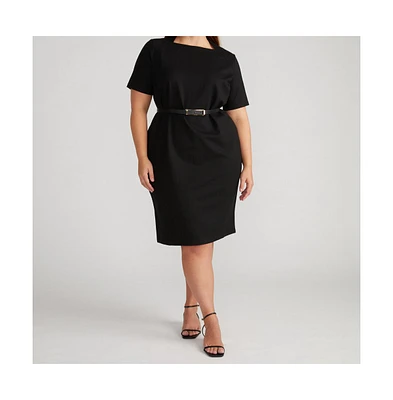 Universal Standard Women's Envelope Neck Ponte Dress