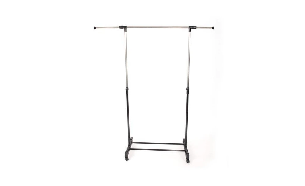 Slickblue Vertical & Horizontal Stretching Clothes Rack with Shoe Shelf