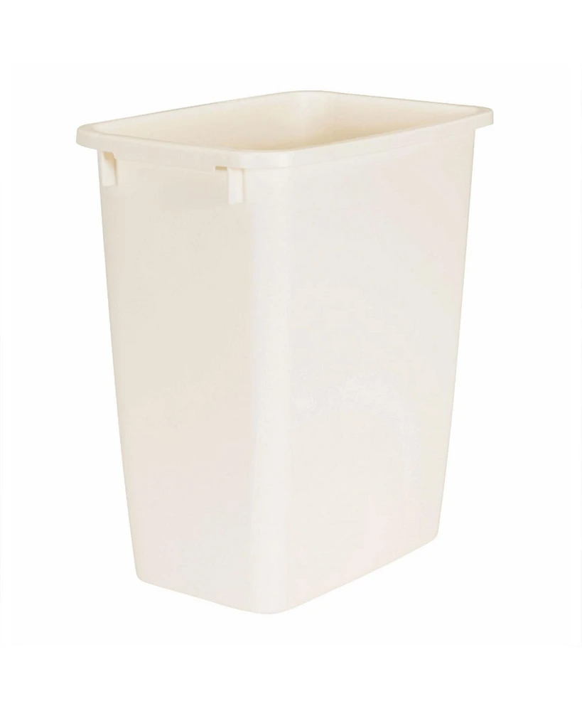 Rubbermaid 21 Quart Rectangular Kitchen Wastebasket Trash Can, Bisque (2 Pack)