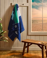 Lacoste Home Sporty Stripe Cotton Beach Towel, 36" x 72"