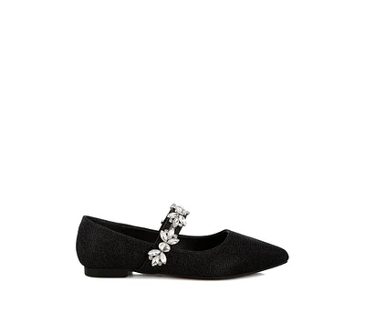 Flavia Diamante Brooch Glitter Ballerinas
