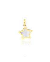 The Lovery Mother of Pearl Star Charm 14K Gold 10 millimeters