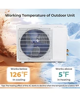 12000 Btu 22 SEER2 208-230V Wifi Enabled Mini Split Air Conditioner and Heater
