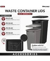 Rev-a-Shelf Polymer Replacement 35 qt. Trash Bin, White, 2 Pack, Rv-35-11-2