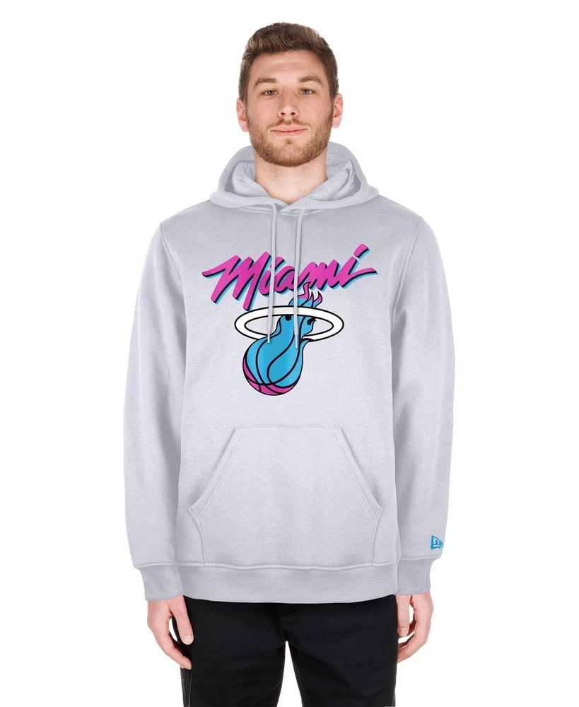 New Era Men's White Miami Heat 2024/25 City Edition Pullover Hoodie