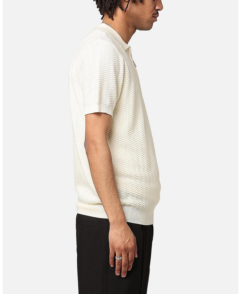 Xxiii Herringbone Quater Zip Polo Shirt