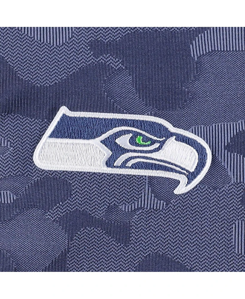 Antigua Men's College Navy Seattle Seahawks Brigade Quarter-Zip Sweatshirt
