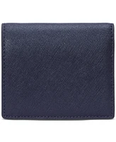 Lauren Ralph Crosshatch Leather Compact Wallet