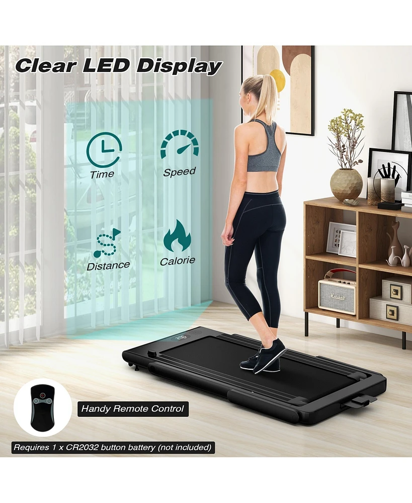Gymax Motorized Treadmill Folding Under Desk Electric w/ App