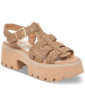 Dolce Vita Women's Latice Peep-Toe Fisherman Sandals